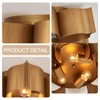 VILUXY 19" Flush Mount Ceiling Light, Antique Gold Leaf Finish