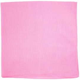 MDSTYLE Plain Bandana, 100% Cotton, 22.0 x 22.0 inches (56 x 56 cm), Men's, Women's, Handkerchief, Triangle Headband, Scarf, 1 x Pink