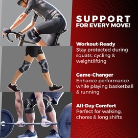 Nordic Lifting Knee Compression Sleeves (1 Pair) - Support for Arthritis Prevention & Recovery - (XX-Large, Grey)