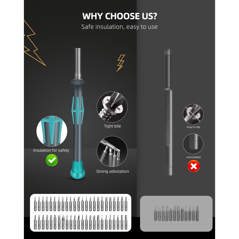 Banshu 49 in 1 Small Screwdriver Set, Multi Bit Precision