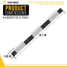 PartsBroz Upper Drum Glide 5303937139 (2-Pack) - Compatible With Frigidaire Kenmore Gibson Dryer - Replaces 64501 AP2150497 PS470317 131154800 5303211431 417.79042900 64501 BEF221CAS0 DCXH46EA0WW