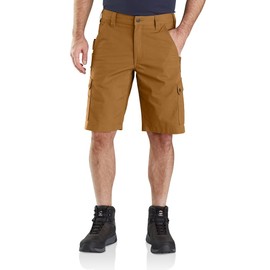 Carhartt Men's Rugged Flex Relaxed Fit Ripstop Cargo Short, Carhartt Brown, 34 Regular