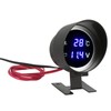 Digital Water Temperature Gauge, DC 9V‑36V Round LED Voltmeter Water