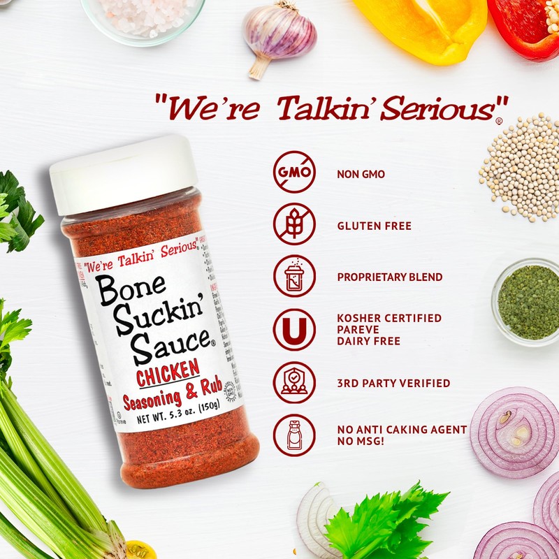 Bone Suckin' Sauce Chicken Seasoning & Rub with Garlic &