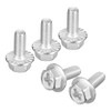 sourcing map Pack of 30 Phillips Hexagonal Flange Bolts M4