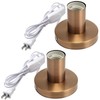 Tuanse 2 Pcs Polished Metal Desktop Lamp Base E26 E27