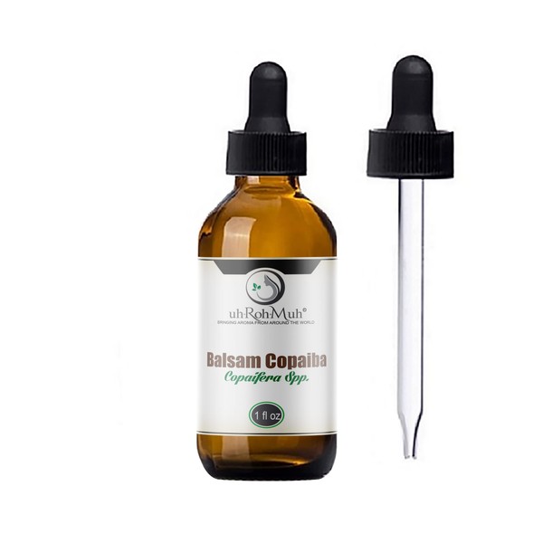 Balsam Copaiba Essential Oil - Pure and Unadulterated, Wild harvested from Brazil (1 oz w/Pipette)