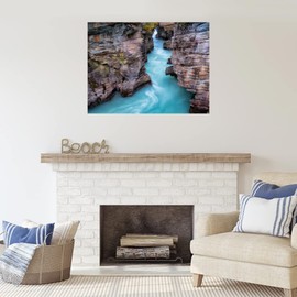 Fine Art Canvas Aqua Velvet Canvas Wall Decor by Artist Dennis Frates for Living Room, Bedroom, Bathroom, Kitchen, Office, Bar, Dining & Guest Room - Ready to Hang - 32 in x 24 in