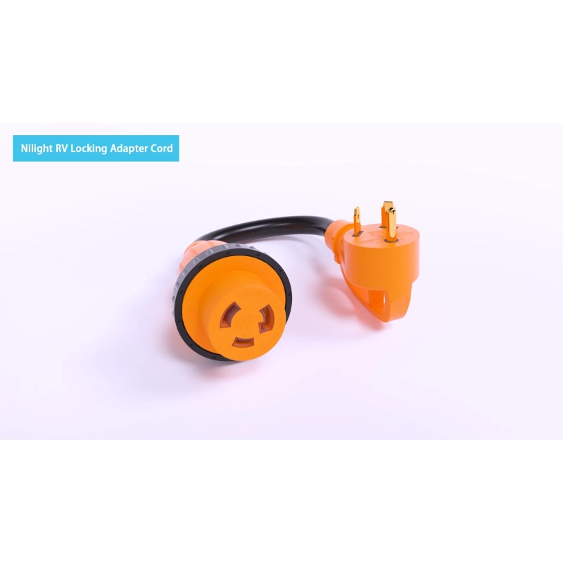 Nilight RV Locking Adapter Cord 30 Amp to 30 Amp