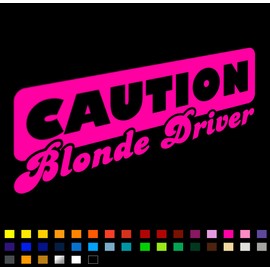Blonde Driver Funny Vinyl Decal Car Sticker, Girl Car Sticker, Girly Sticker, Vinyl Decal Sticker for Girls, Car Window Bumper Sticker, Motorhome Sticker, 200mm