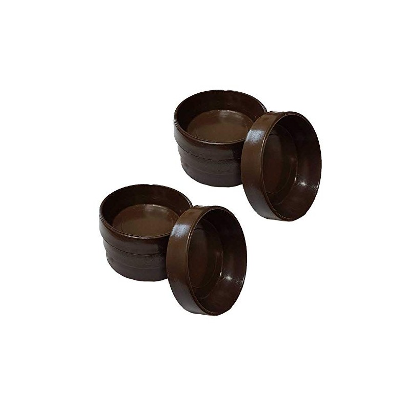 Brown Castor Cups 52mm Protect Wooden, Laminate, Tiled Floors and