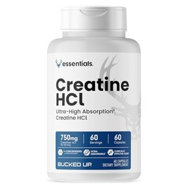 Bucked Up Creatina HCL, dosis de 750 mg - 60 dosis (60 cápsulas)                                                                                      