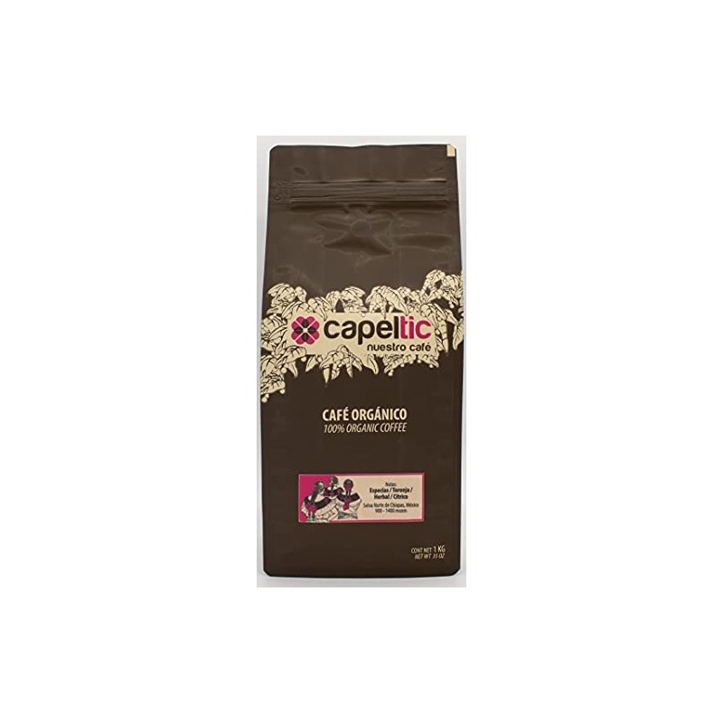 Café Capeltic Orgánico Molido 1KG - Cultivado, cosechado y tostado