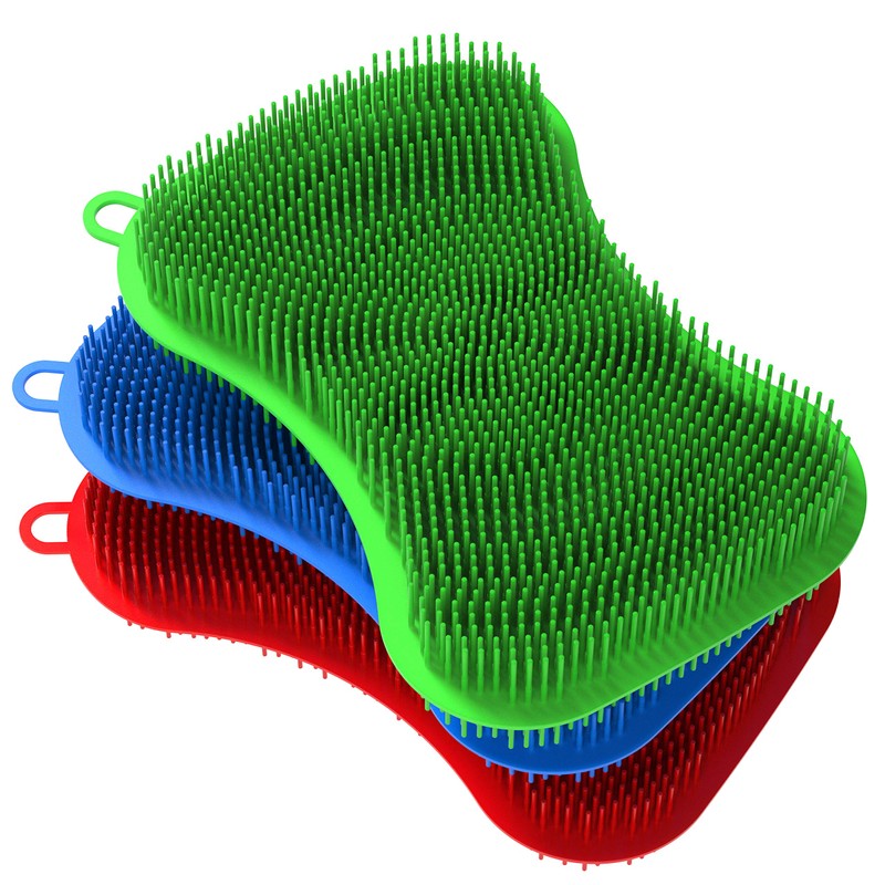 Silicone Scrubbing Pad Sponges by SCRUBIT - Real Silicon Non