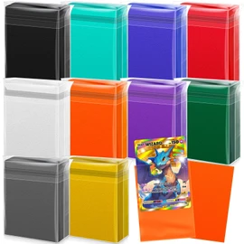 1000ct MTG Card Sleeves, 10 Colors Matte Trading Card Sleeves, Textured Back Deck Card Protectors Penny Card Sleeve for Baseball Football MTG TCG Sports Game Cards