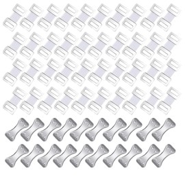 ArrErr 60 Pack Bandage Clips 2 Type Stretchy + Aluminum Elastic Wrap Replaceable Clasp Fastener Tightener for Various Types Bandages Ribbons Wraps Rolls Medical Sports First Aid Gear