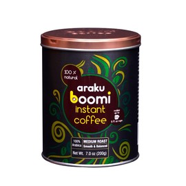 Boomi Premium Single Origin Instant Coffee Powder | Medium Roast, 100% Arabica, Mold & Mycotoxin Free | 7oz Tin (1 Pack)
