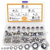 VOVCIG 182Pcs Stainless Steel Lock Nut Assortment Kit Hex Lock