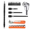 TECHTOO Screwdriver Soft Shafts with Drill Connection Drive Tip Kit