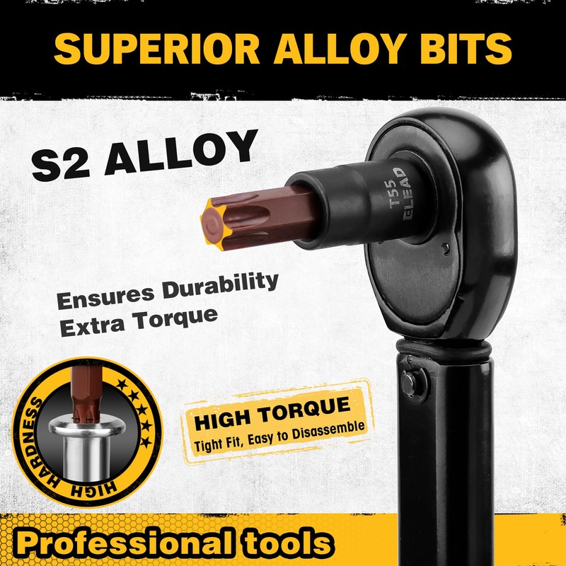 31-Piece Torx Bit Socket Set: Premium CR-V & S2 Alloy