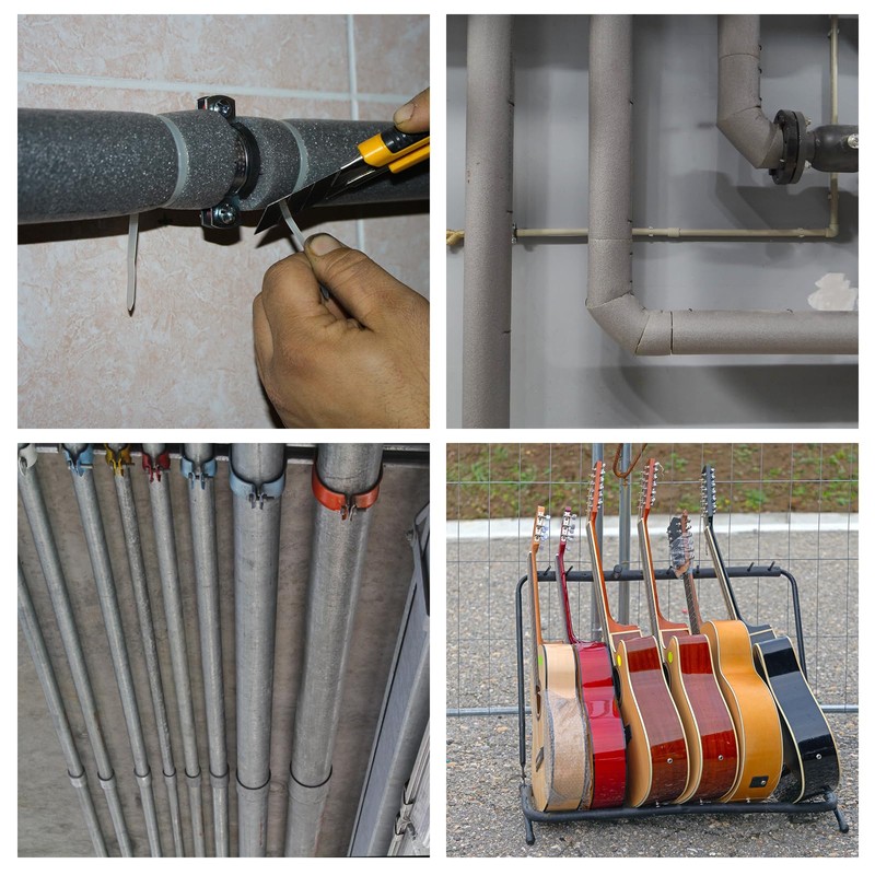 sourcing map Pipe Insulation Foam Tube 50mm ID x 64mm