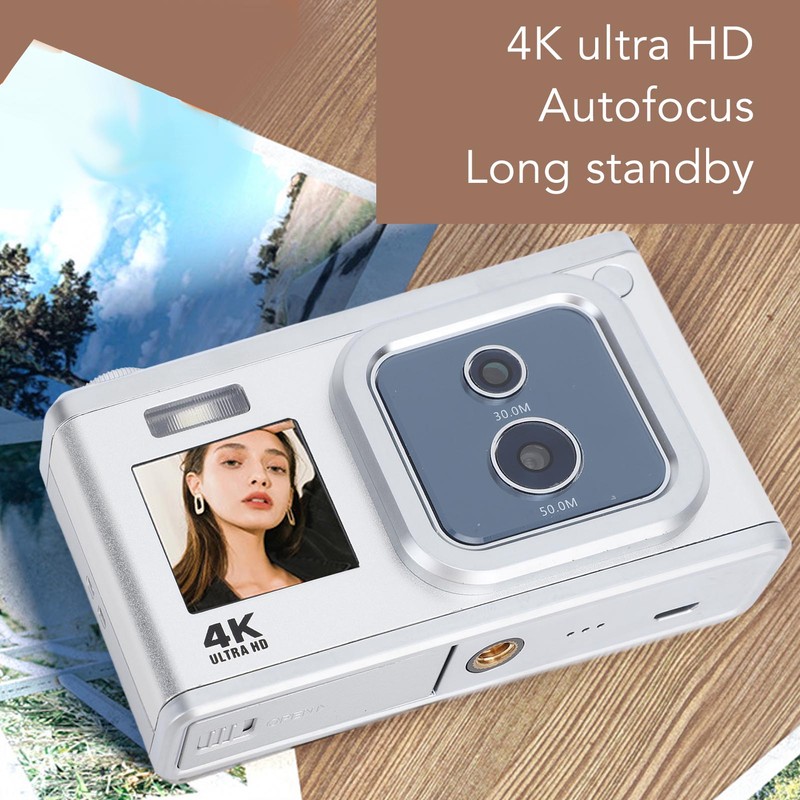 Digital Camera 4K HD Dual IPS Screen 50MP 30MP Dual