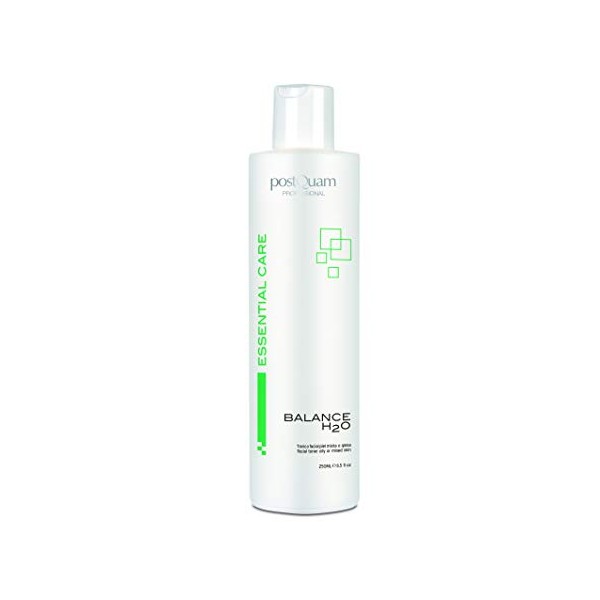 postQuam Professional Balance H2O Facial Tonic for Mixed or Oily Skin 250ml – Spanish Beauty – Mentholated Solution with Algae – Regulates Excess Sebaceous Secretion- Hydrates and Refreshes Skin