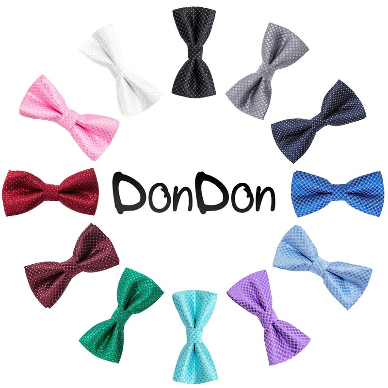 DonDon Elegant Children's Bow Tie with Adjustable Length, 9 x