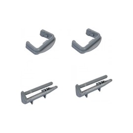 Aspares Plastic Front + Rear Rail End Caps for Beko Dishwasher