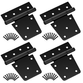 TIEJIAN 3.5 Inch Heavy Duty Gate Hinges, Extra Thick Gate Hinges for Wooden Fences, Vinyl Fence Gate, Barn Door, Shed,Garage, Gate Door Hinges for Indoor Outdoor(Screws Included, 4 Pack)