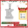 [Buy One Get Free Necklace] Delzzad Hip Hop Large Letter