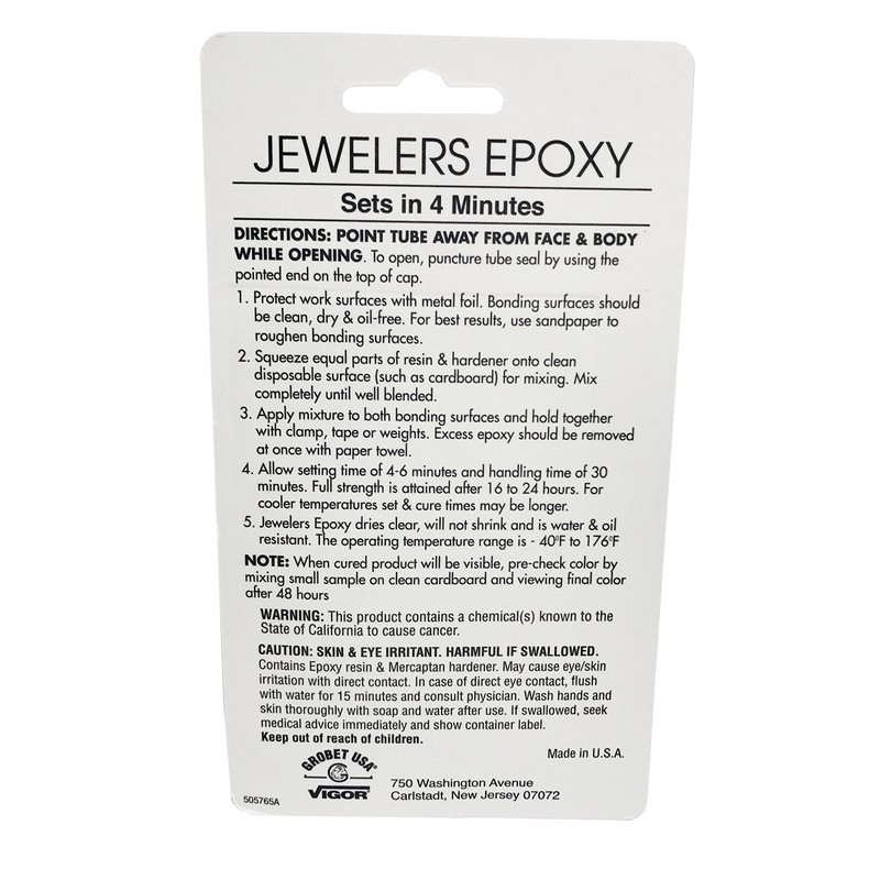 Vigor Jeweler's Epoxy 2 Step 12.0451 - Fast Setup Clear