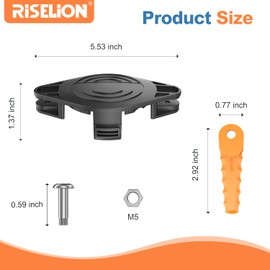 RISELION Weed Eater Bladed Head Compatible with Black and Decker String Trimmer, Replacement Blade, Suitable for Models GH900/912, LST220/201/300, MTC220, MTE912, BESTA510/512 Series (1 + 12 + 4)