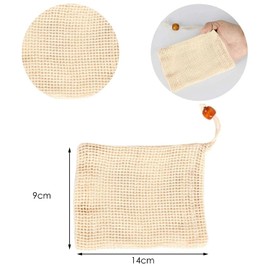 5 STK Seifensäckchen, Seifensäckchen für Feste Seife aus Baumwolle und Leinen, Seifenbeutel, Seifenbeutel für Feste Seife, Seifentasche, Seifensack zum Duschen, Seifennetz für Feste Seife