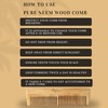 ANSHGANIC Neem Wood Comb | Soaked in 17 Herbs Neem