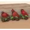 Gerson International SET OF 3 HAND PAINTED 4" RESIN CARDINAL