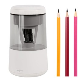 Umimile Fully Automatic Pencil Sharpener - Hands-Free Electric Pencil Sharpener for Classroom and Home, Rechargeable, Works with Standard 6-8mm Pencils (White)