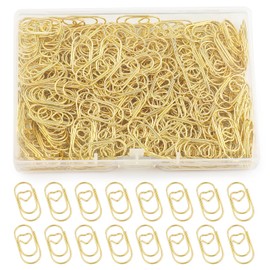 300Pcs Gold Paper Clips, 0.8inch Mini Paper Clips, Love Heart Shaped Cute Paperclips for Women, Office School Home Desk Organizers