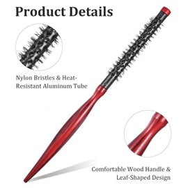 Small Round Brush, Curling Brush for Short Hair, Roller Hair Brushes Round for Women Blow Dry Fine Thin Short to Medium Hairs (1.7cm)
