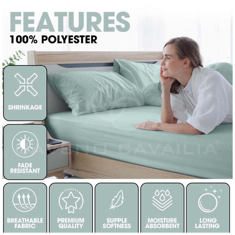 Microfiber Fitted Sheet | Elasticated, Breathable Microfibre King Size Fitted