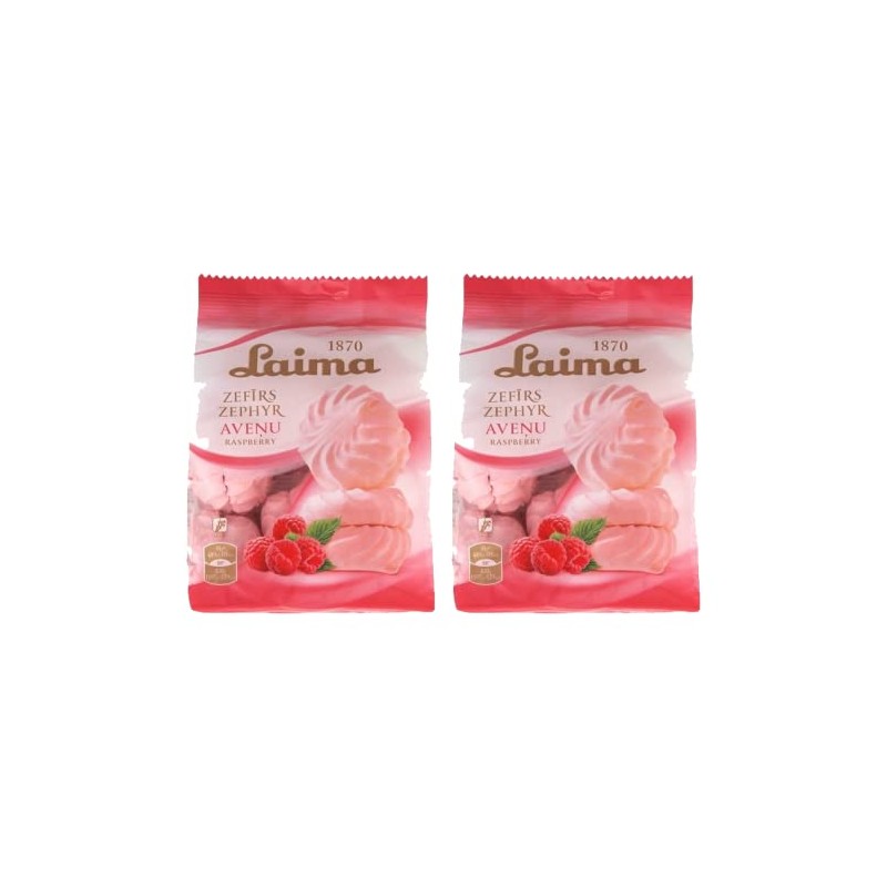 Laima Raspberry ZEFIRS Marshmallow 200g (Pack of 2)
