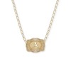 Mini Belt Buckle Necklace (Initial) - Gold - Letter: X,