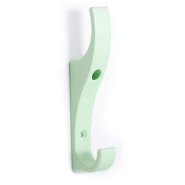 Toughook Pack of 10 Heavy Duty Unbreakable Plastic Safety Hooks for Hat and Coats for Schools, Home and Work (Mint Green)