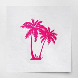 Transparent Decal Stickers Of Palm Tree Black Silhouette 8 (Pink) Premium Waterproof Vinyl Decal Stickers For Laptop Phone Accessory Helmet Car Window Mug Tuber Cup Door Wall De USCSKUS624492PI090622
