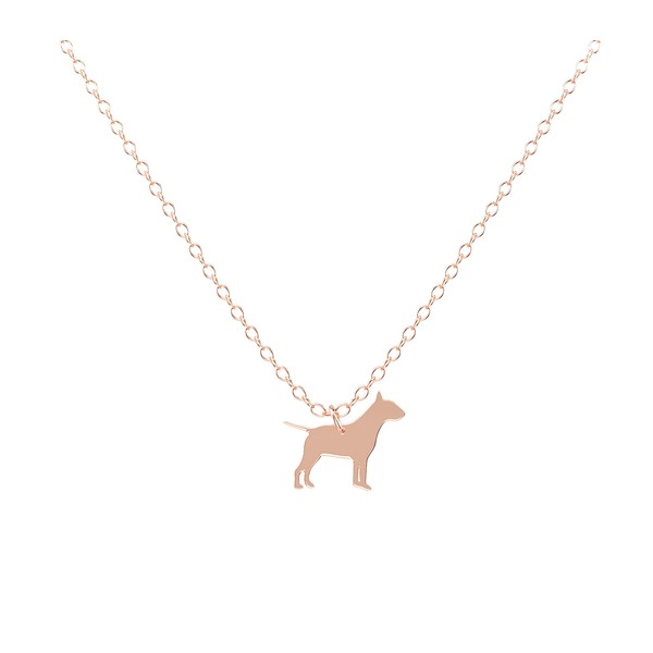 Sterling Silver 14k Gold/Rose Gold Necklace, Rottweiler, Great Dane, Pitbull,