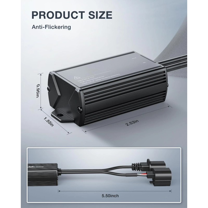 Nilight LED CANbus Decoder Anti-Flickerin - 9007/HB5