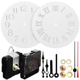 EXCEART 2 Pack Clock Resin Silicone Mold Kit, Roman Numerals Clock Silicone Mold with Mechanism, Resin Clock Casting Molds with Time Tools for DIY Crafts Home Wall Hanging Ornaments