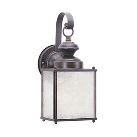 Sea Gull 89381EN-08 Jamestowne Outdoor Wall Sconce, 1-Light 9 Watts, Textured Rust Patina