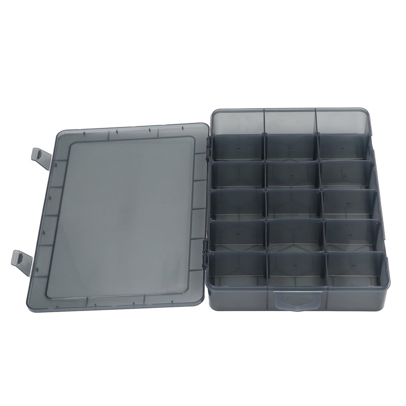 Multi Compartment Parts Box Removable Divider Transparent Plastic 18 Grids