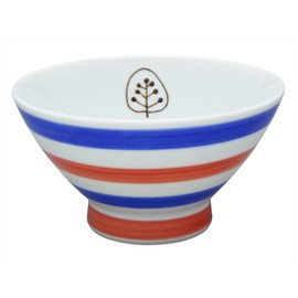 tomofac Dinner 碗 White 11.3 cm Hasami kurawa? Bowl spear-fishing, Believe You Can (Forest Trees) Pattern